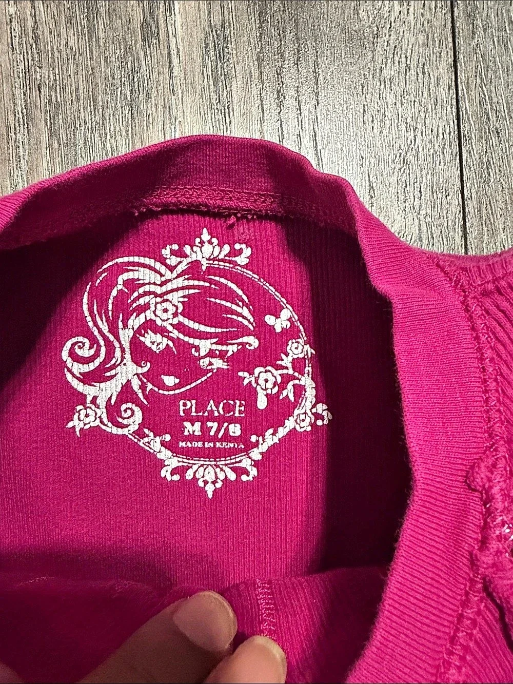 Place Cotton Embellished Long Sleeve Top in Pink